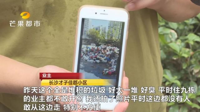 长沙才子佳郡小区运进外来垃圾 业主阻拦遭保安暴力殴打