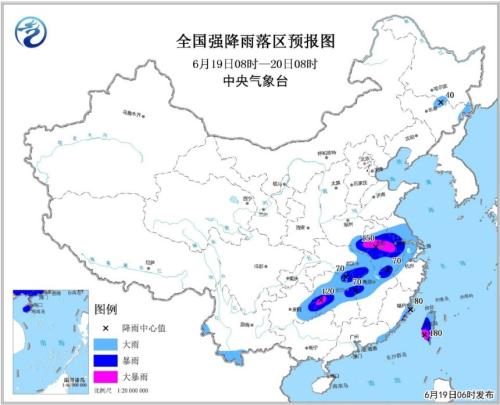 暴雨黄色预警发布 江汉黄淮等地部分地区有大到