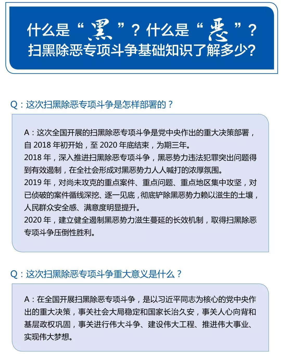 扫黑除恶丨什么是黑？什么是恶？这些知识您要